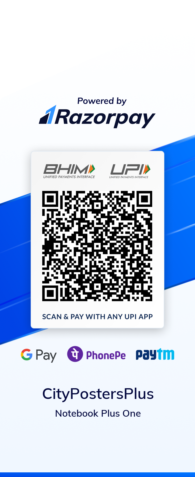 RazorPay UPI QR Code