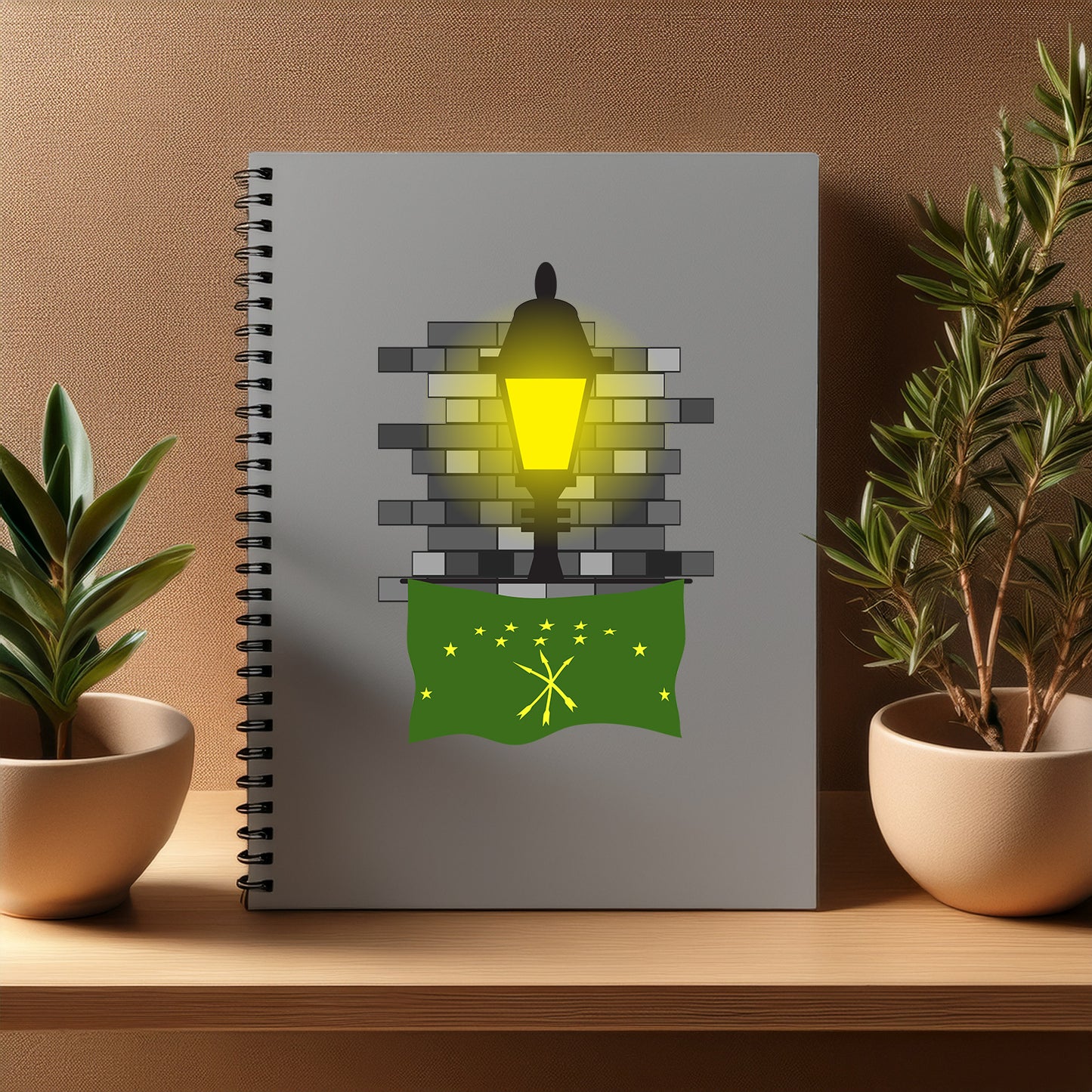 Adygea  Street Lamp Bricks Notebook