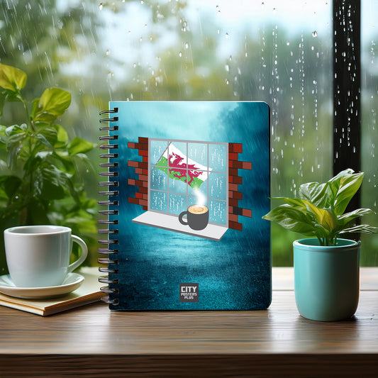 Wales  Coffee Rain Notebook