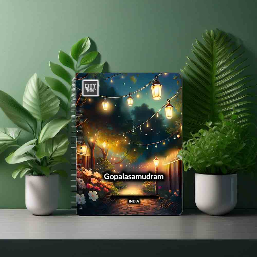 Gopalasamudram India Spiral Notebook – Night Garden Path Cover | Notebook Plus One