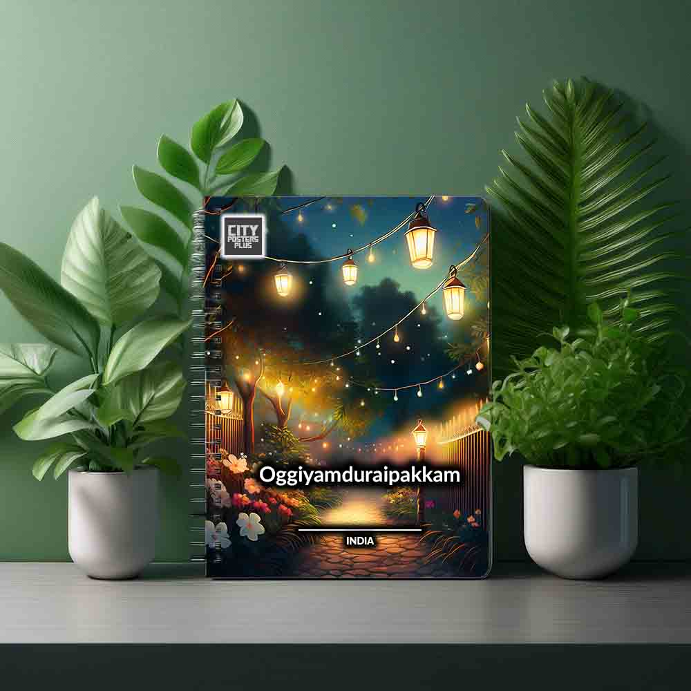 Oggiyamduraipakkam India Spiral Notebook – Night Garden Path Cover | Notebook Plus One