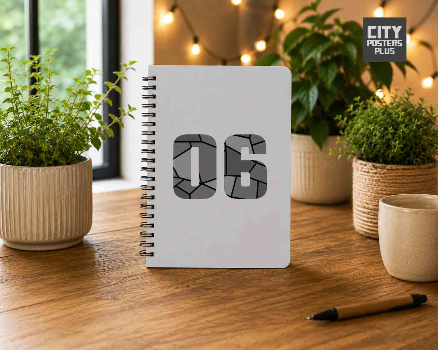 Notebook Plus One 06 Number Spiral Notebook (Melange Grey)