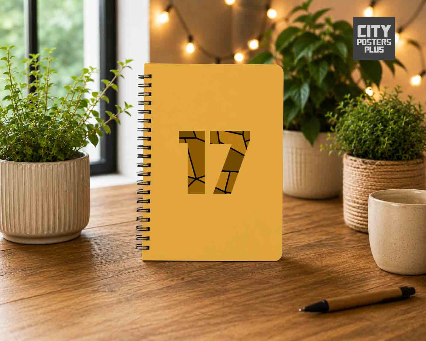 Notebook Plus One 17 Number Spiral Notebook (Golden Yellow)