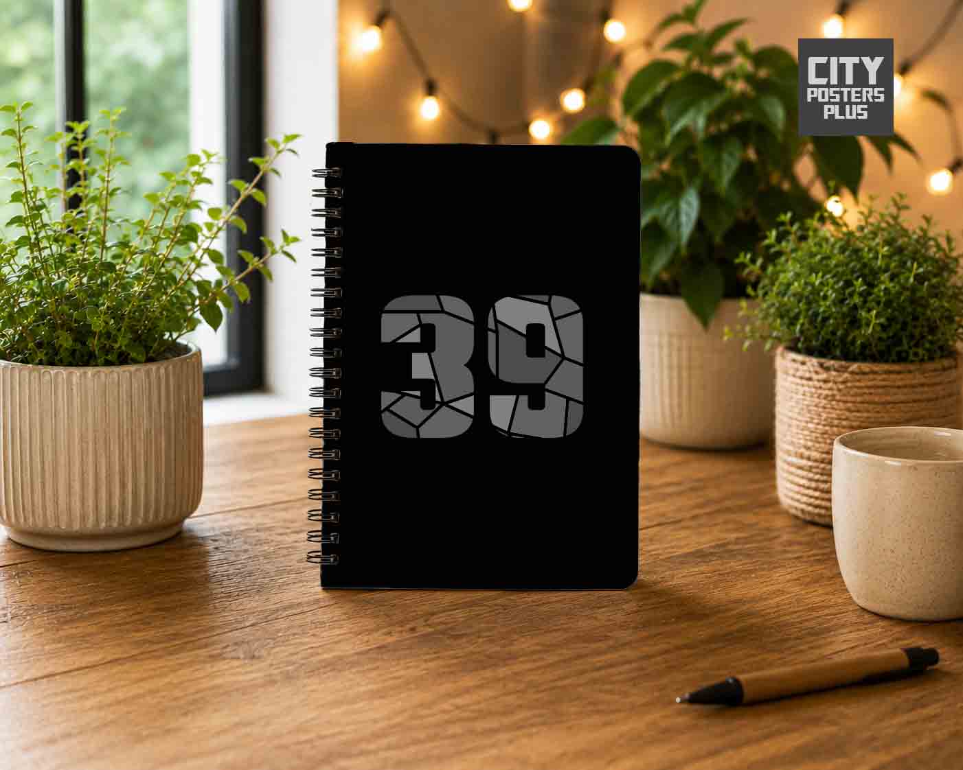 Notebook Plus One 39 Number Spiral Notebook (Black)