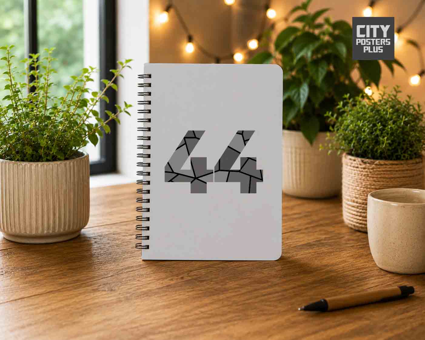 Notebook Plus One 44 Number Spiral Notebook (Melange Grey)