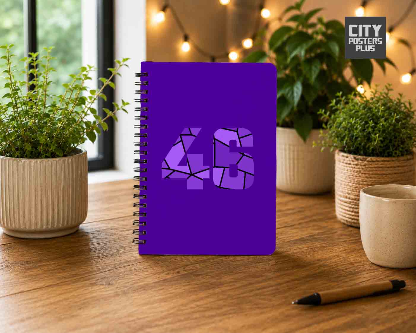 Notebook Plus One 46 Number Spiral Notebook (Purple)