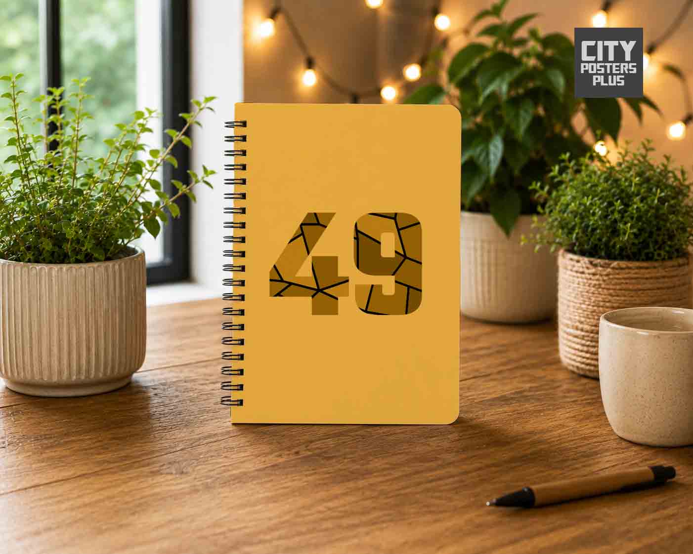 Notebook Plus One 49 Number Spiral Notebook (Golden Yellow)