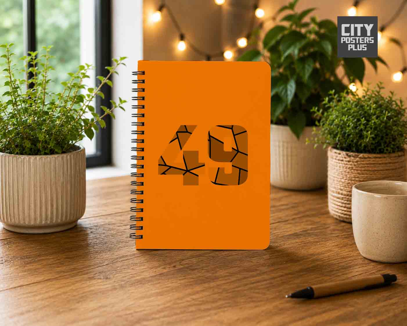 Notebook Plus One 49 Number Spiral Notebook (Orange)