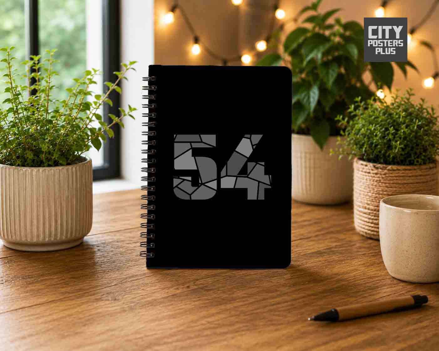Notebook Plus One 54 Number Spiral Notebook (Black)
