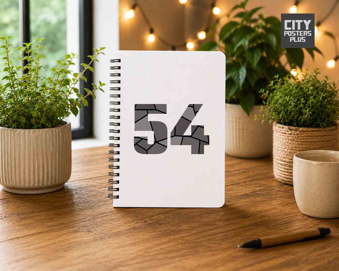 Notebook Plus One 54 Number Spiral Notebook (White)