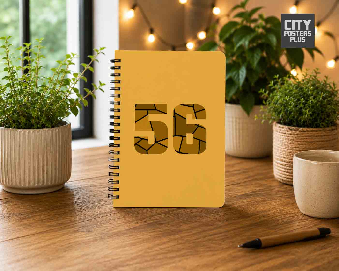 Notebook Plus One 56 Number Spiral Notebook (Golden Yellow)