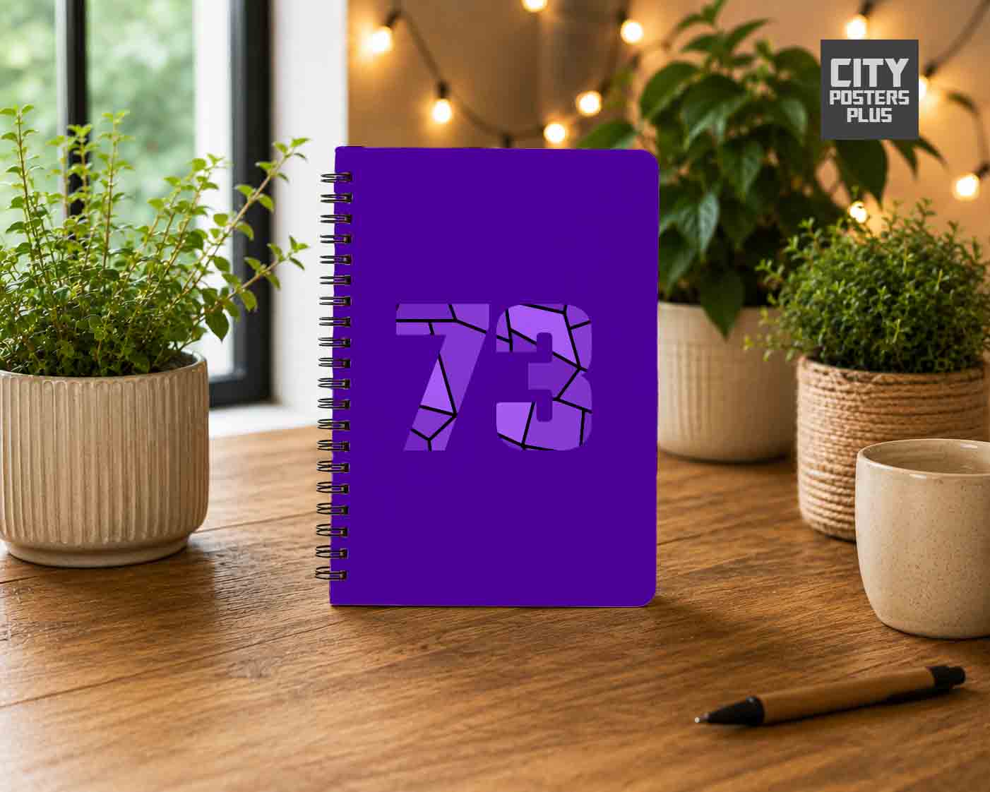 Notebook Plus One 73 Number Spiral Notebook (Purple)