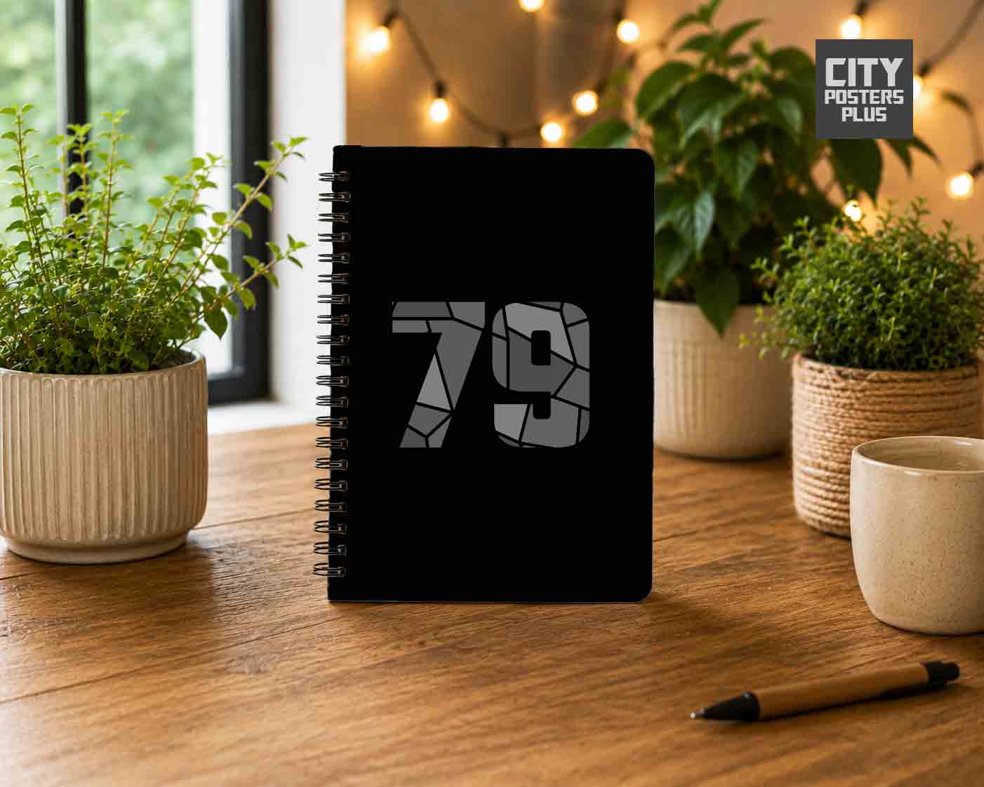 Notebook Plus One 79 Number Spiral Notebook (Black)