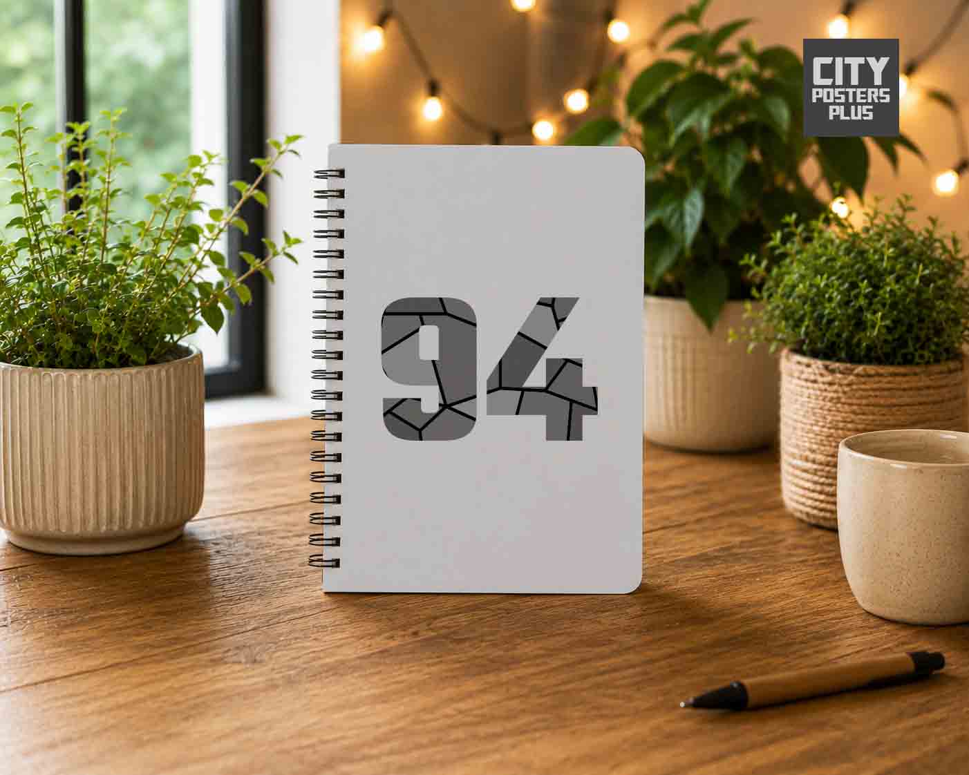 Notebook Plus One 94 Number Spiral Notebook (Melange Grey)