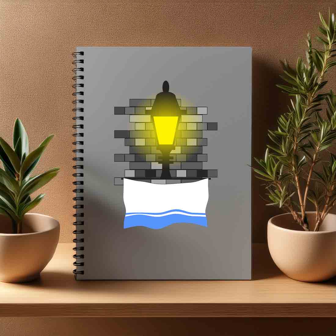Altai Republic  Street Lamp Bricks Notebook