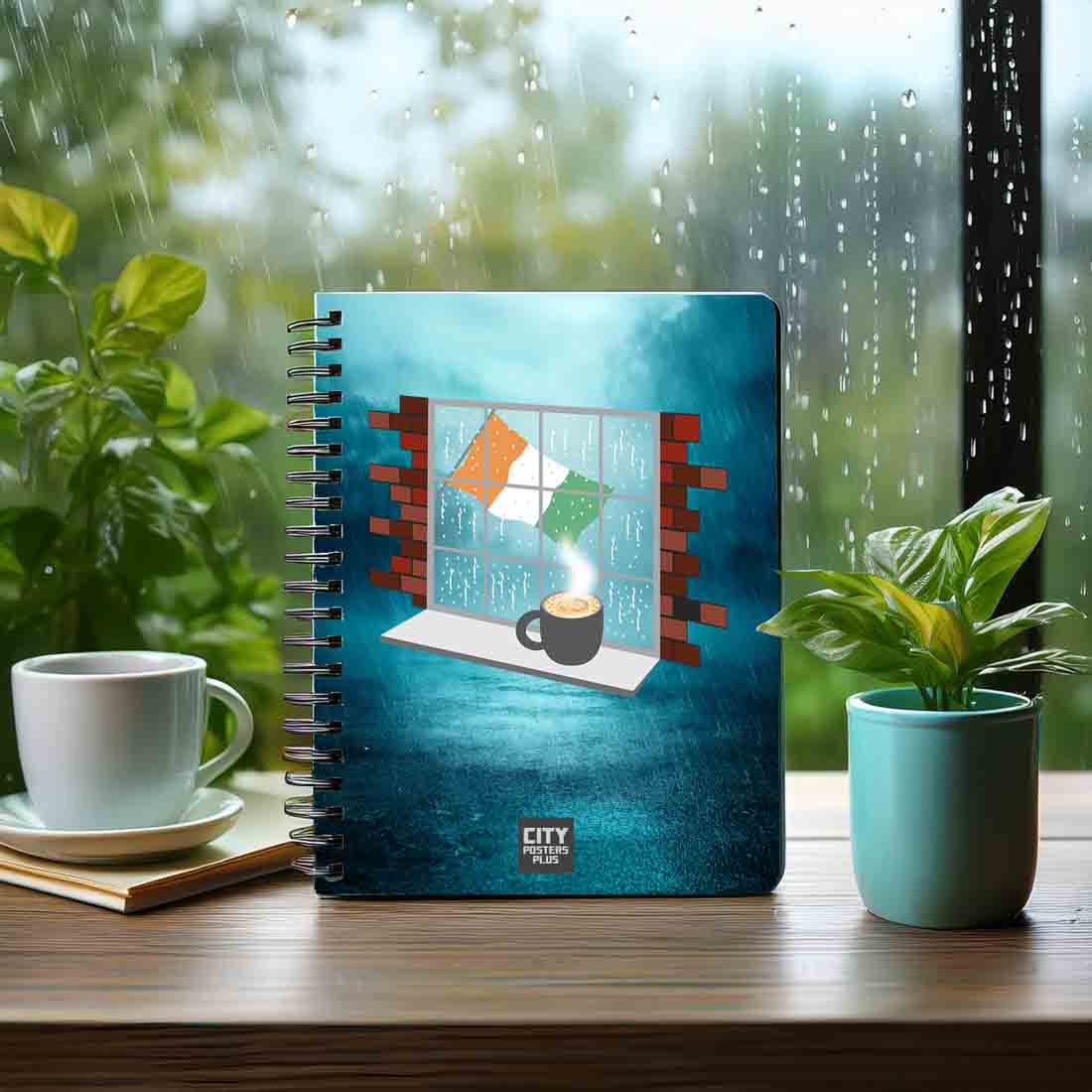 Cote DIvoire Coffee Rain Notebook