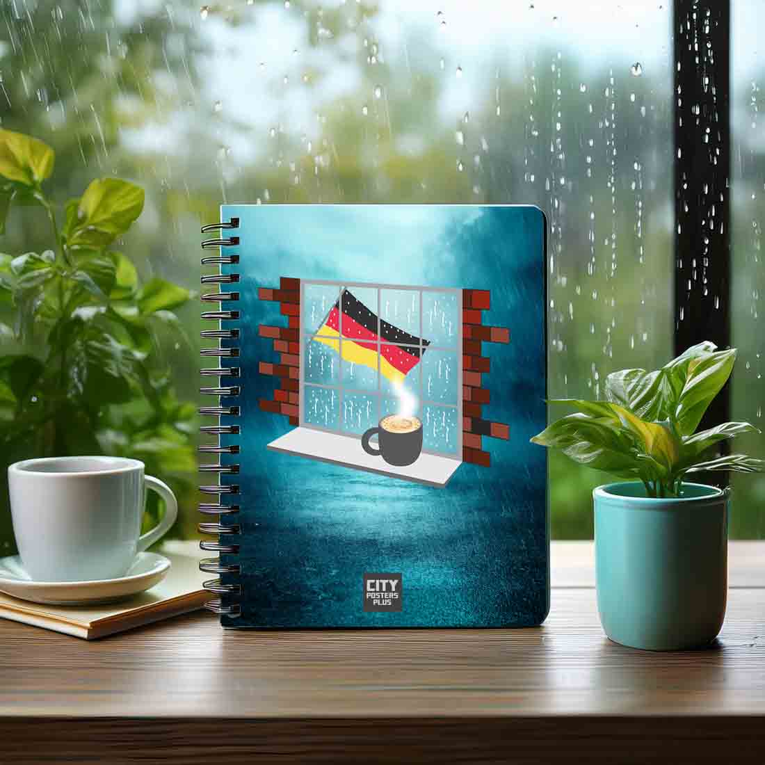 Germany Coffee Rain Notebook