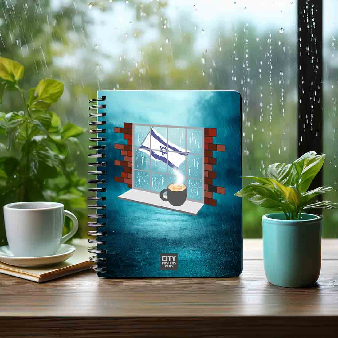 Israel Coffee Rain Notebook