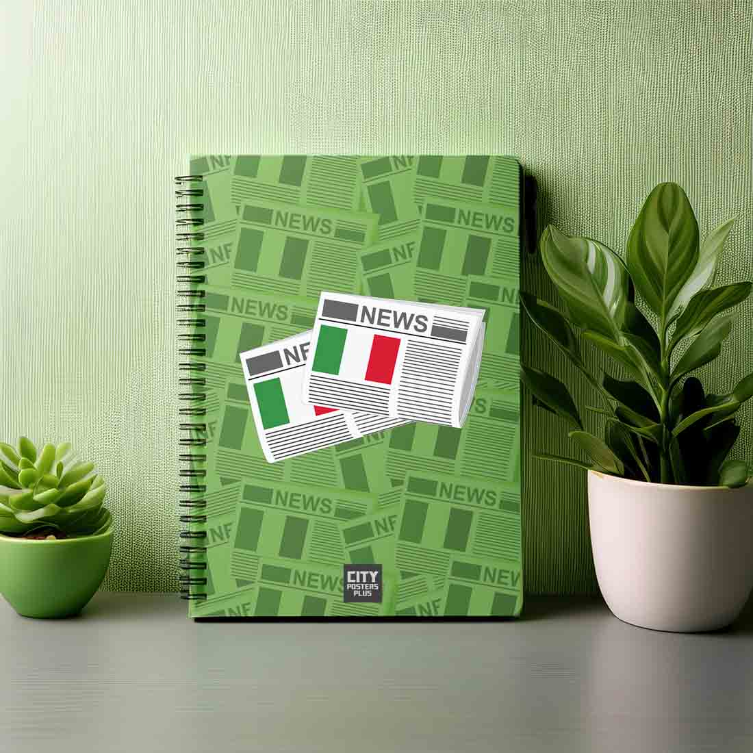 Italy Newspapers Notebook