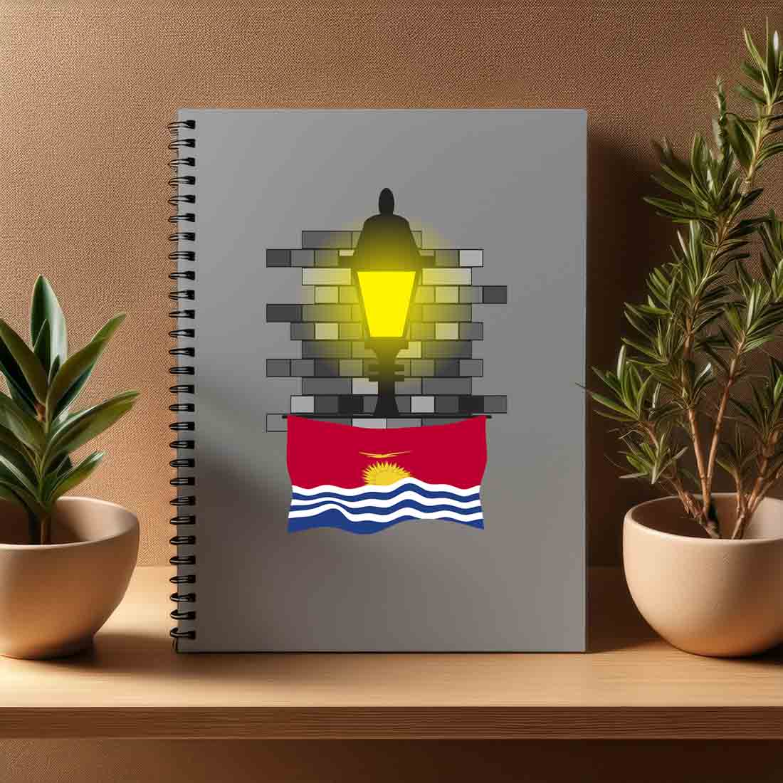 Kiribati  Street Lamp Bricks Notebook