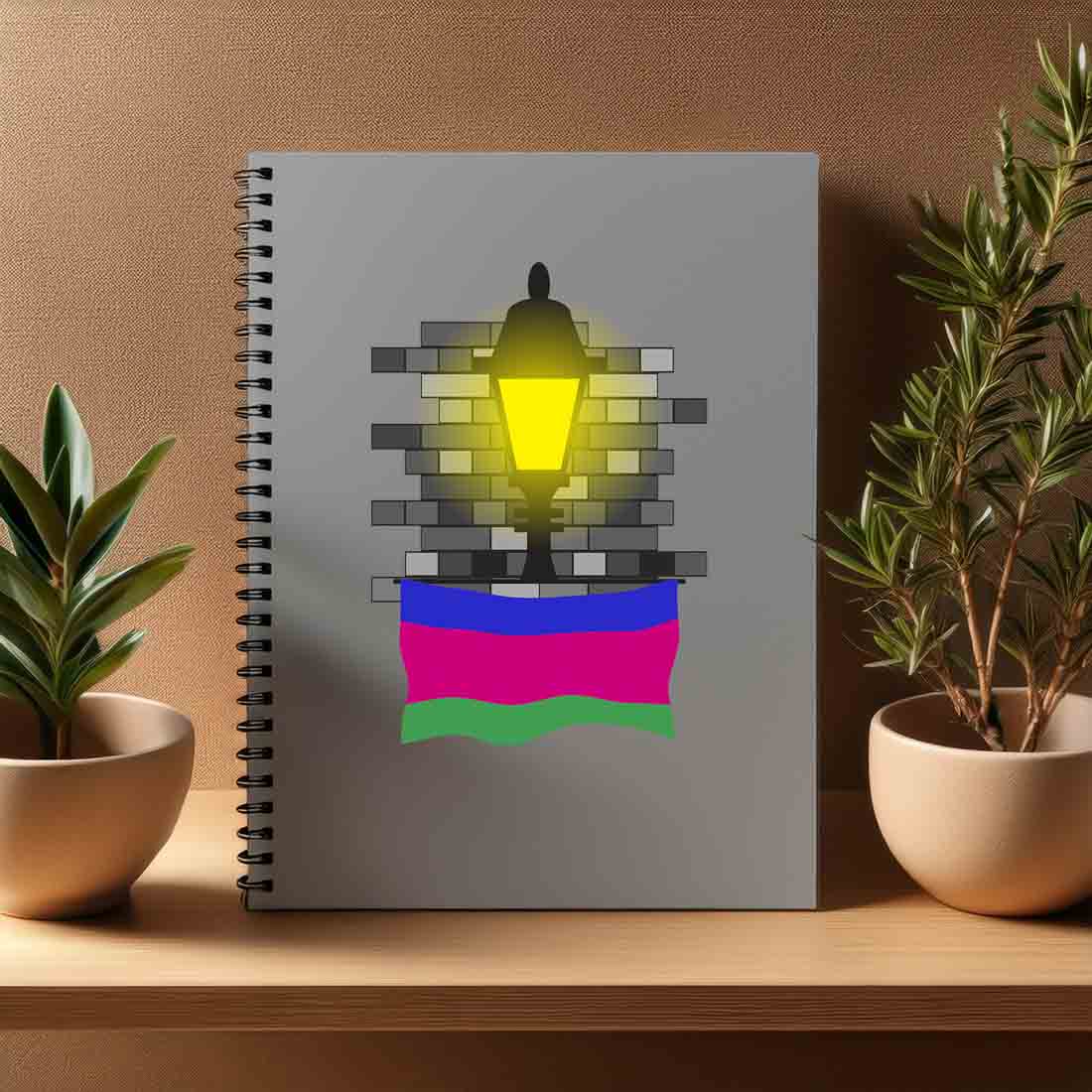 Kuban Peoples Republic  Street Lamp Bricks Notebook
