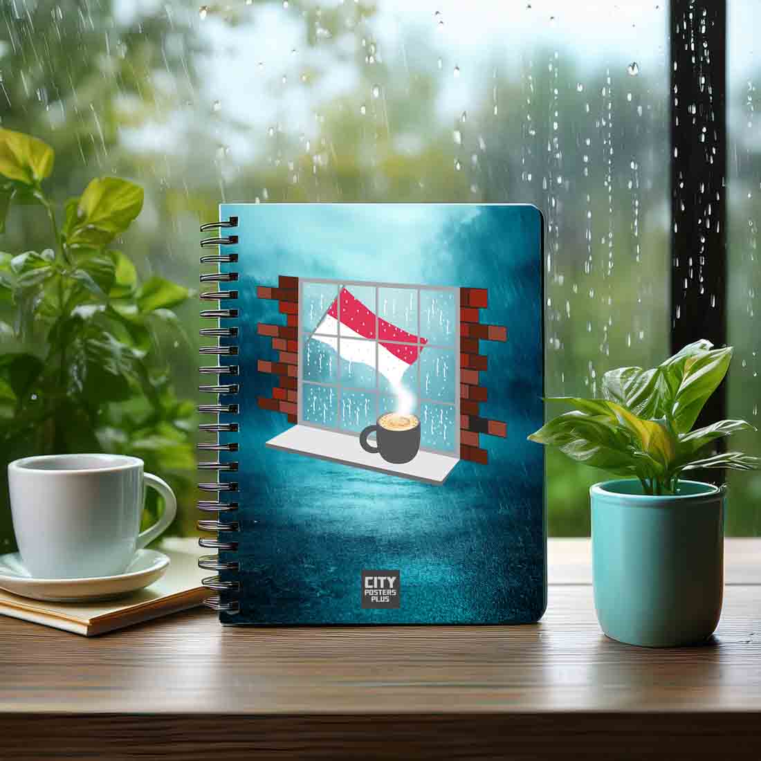 Monaco Coffee Rain Notebook