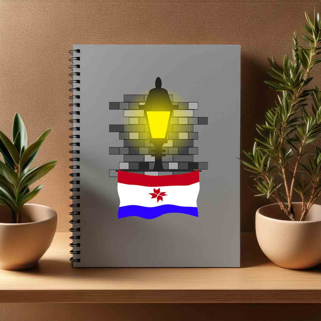 Mordovia  Street Lamp Bricks Notebook