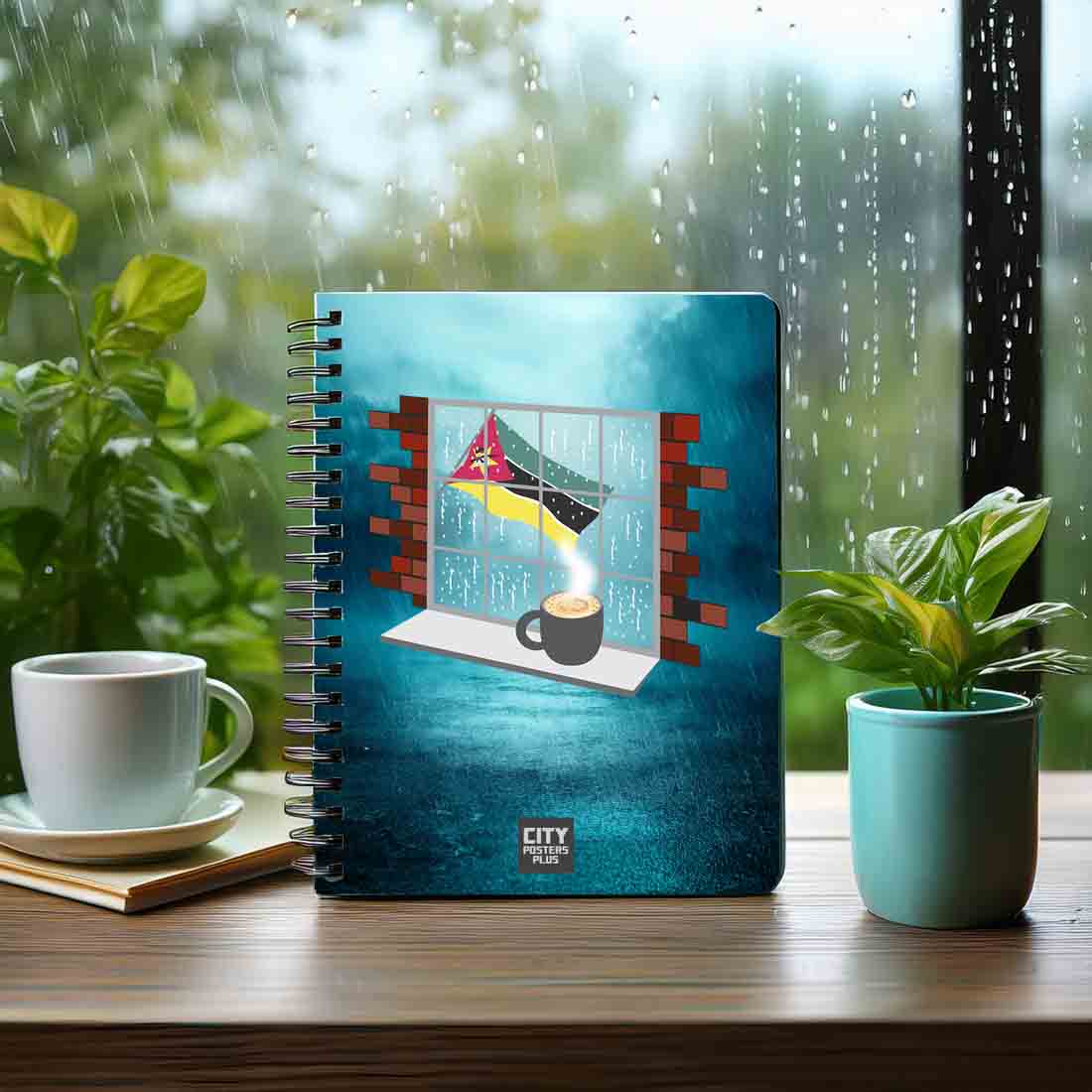Mozambique Coffee Rain Notebook