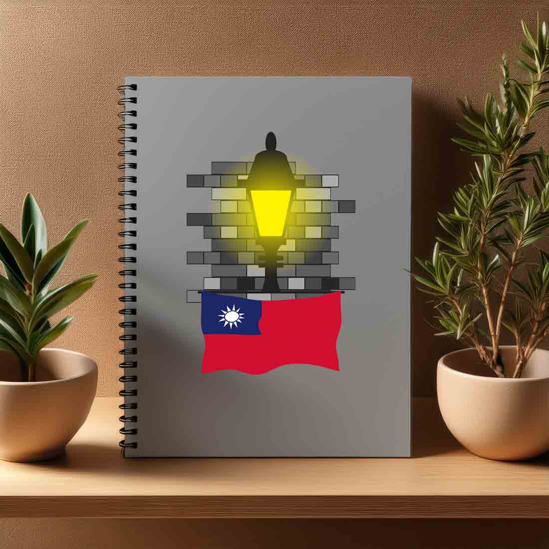Taiwan  Street Lamp Bricks Notebook