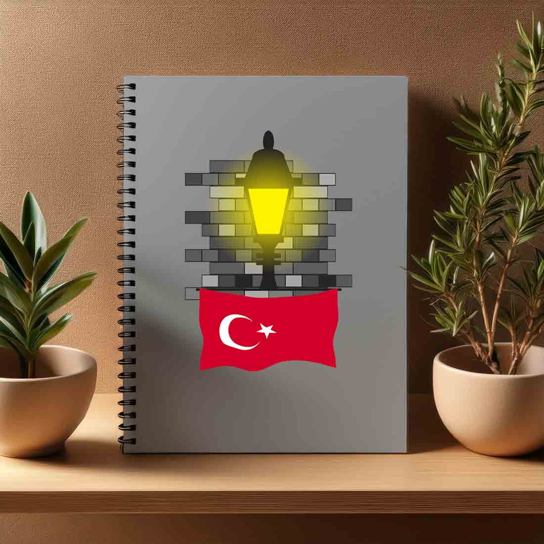 Turkey  Street Lamp Bricks Notebook