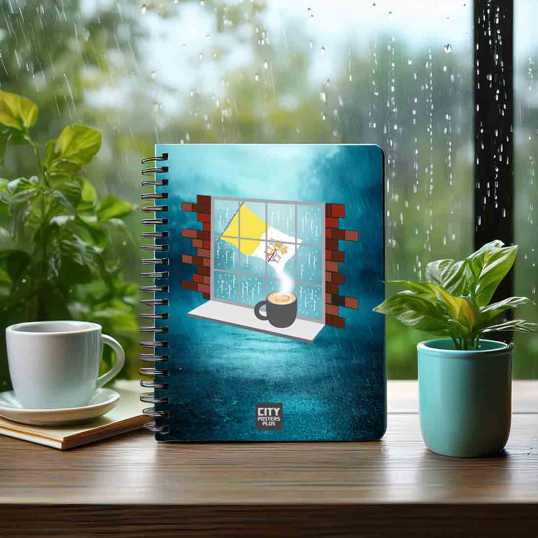 Vatican City Holy See Coffee Rain Notebook