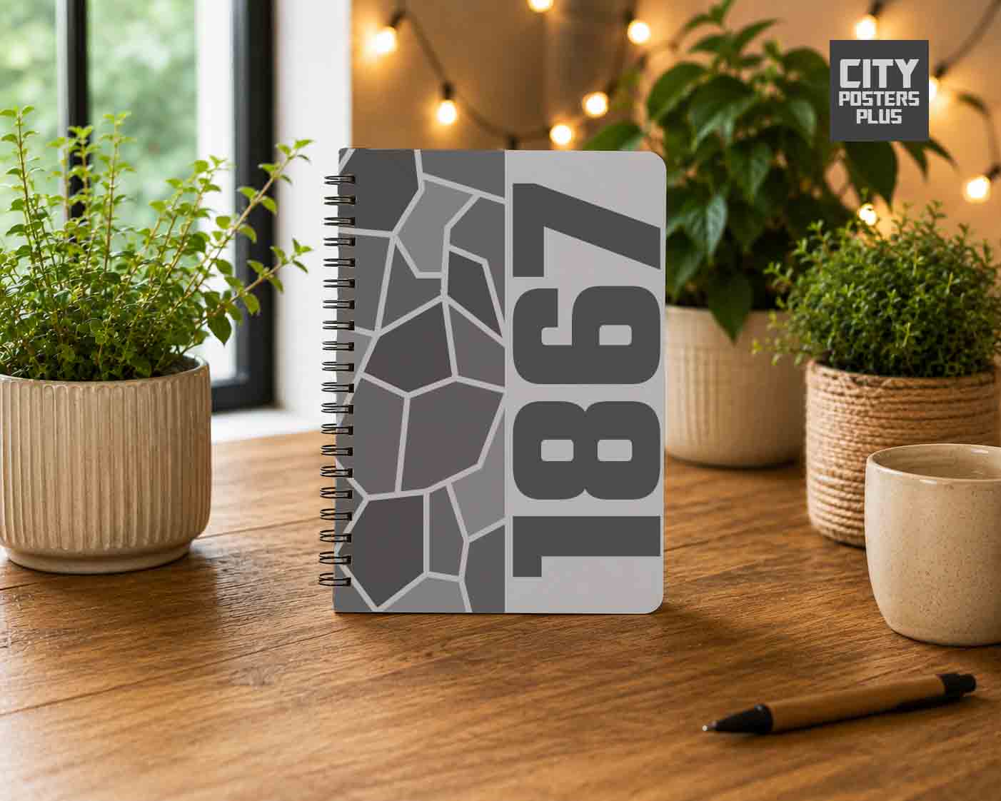 Notebook Plus One 1867 Year Notebook (Melange Grey)