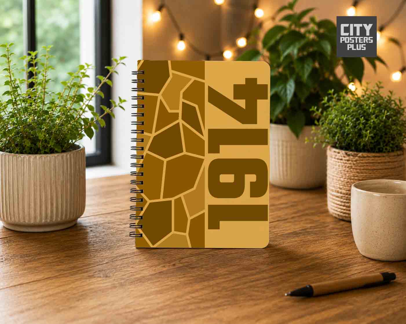 Notebook Plus One 1914 Year Notebook (Golden Yellow)