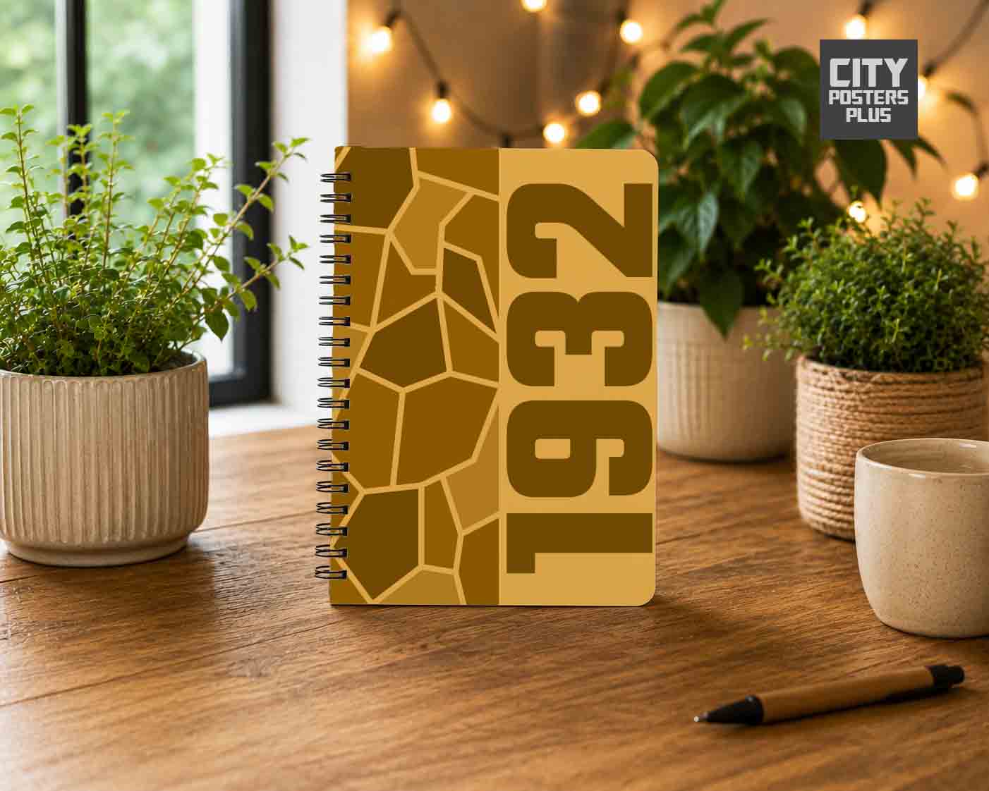 Notebook Plus One 1932 Year Notebook (Golden Yellow)
