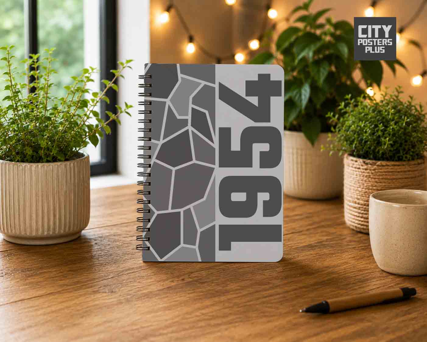 Notebook Plus One 1954 Year Notebook (Melange Grey)