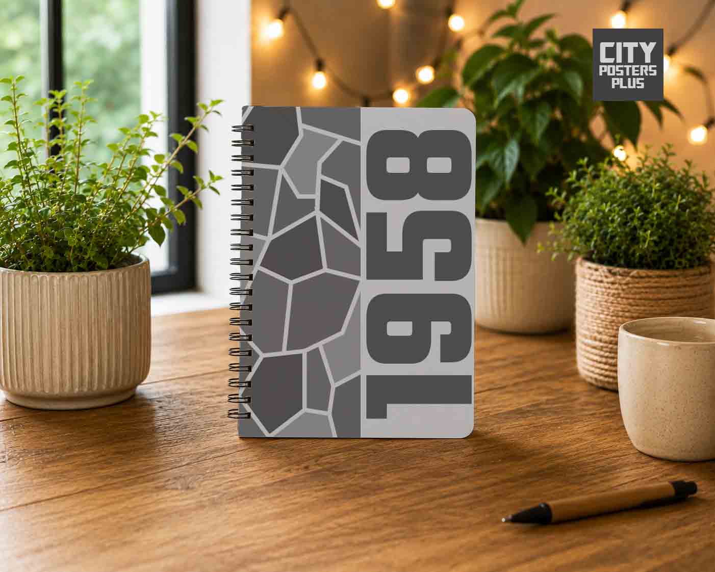 Notebook Plus One 1958 Year Notebook (Melange Grey)