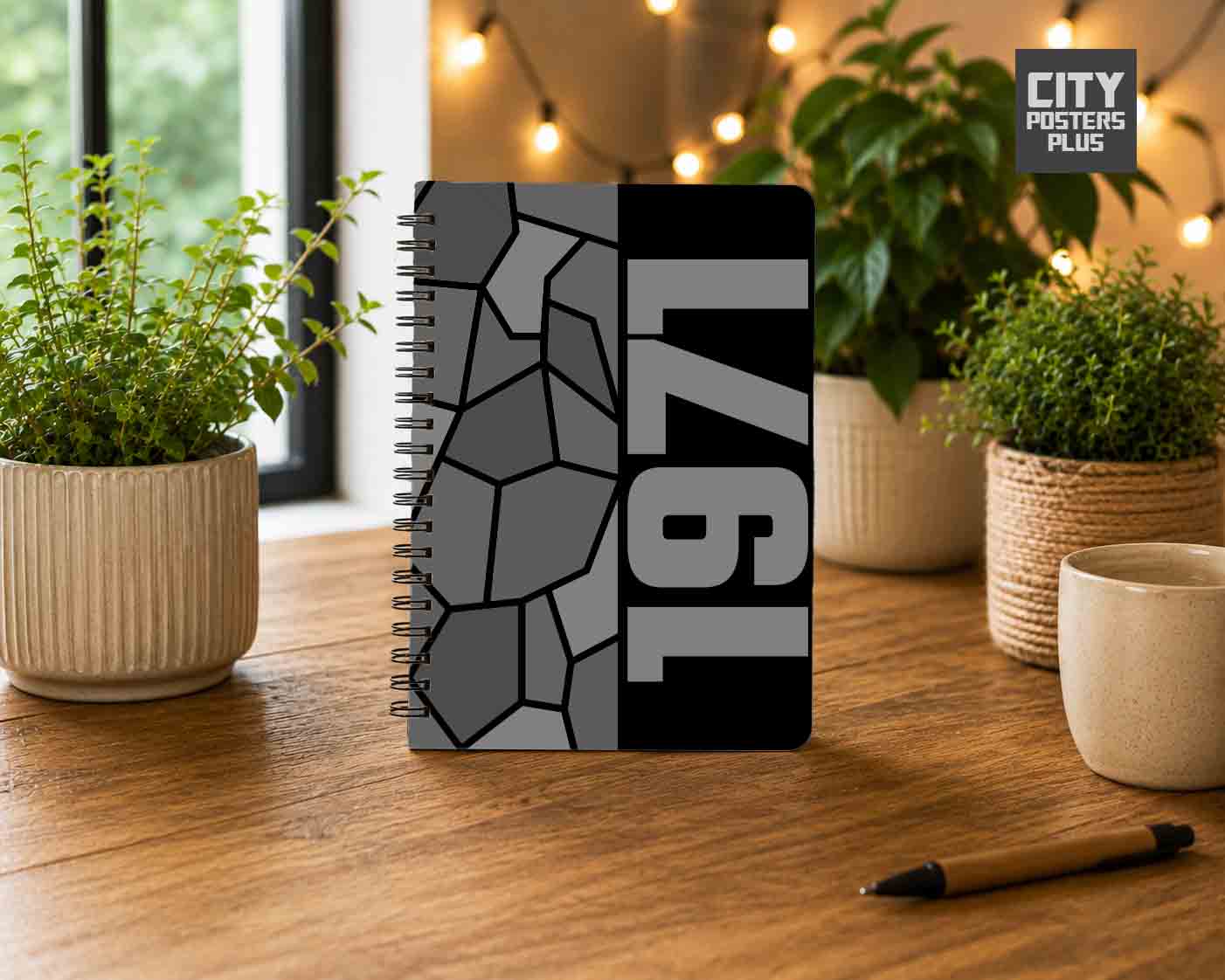 Notebook Plus One 1971 Year Notebook (Black)