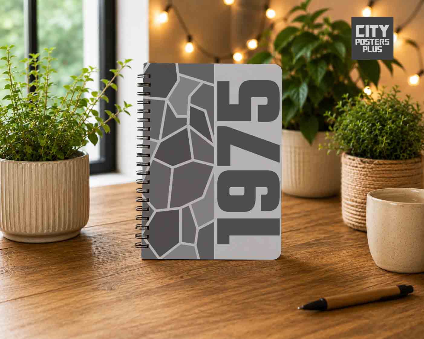 Notebook Plus One 1975 Year Notebook (Melange Grey)