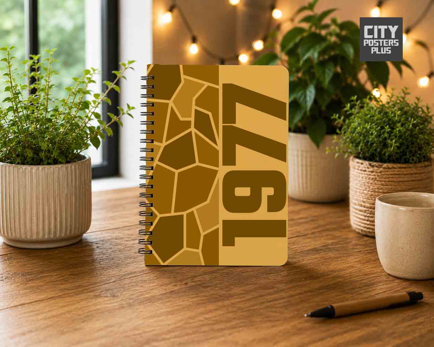 Notebook Plus One 1977 Year Notebook (Golden Yellow)