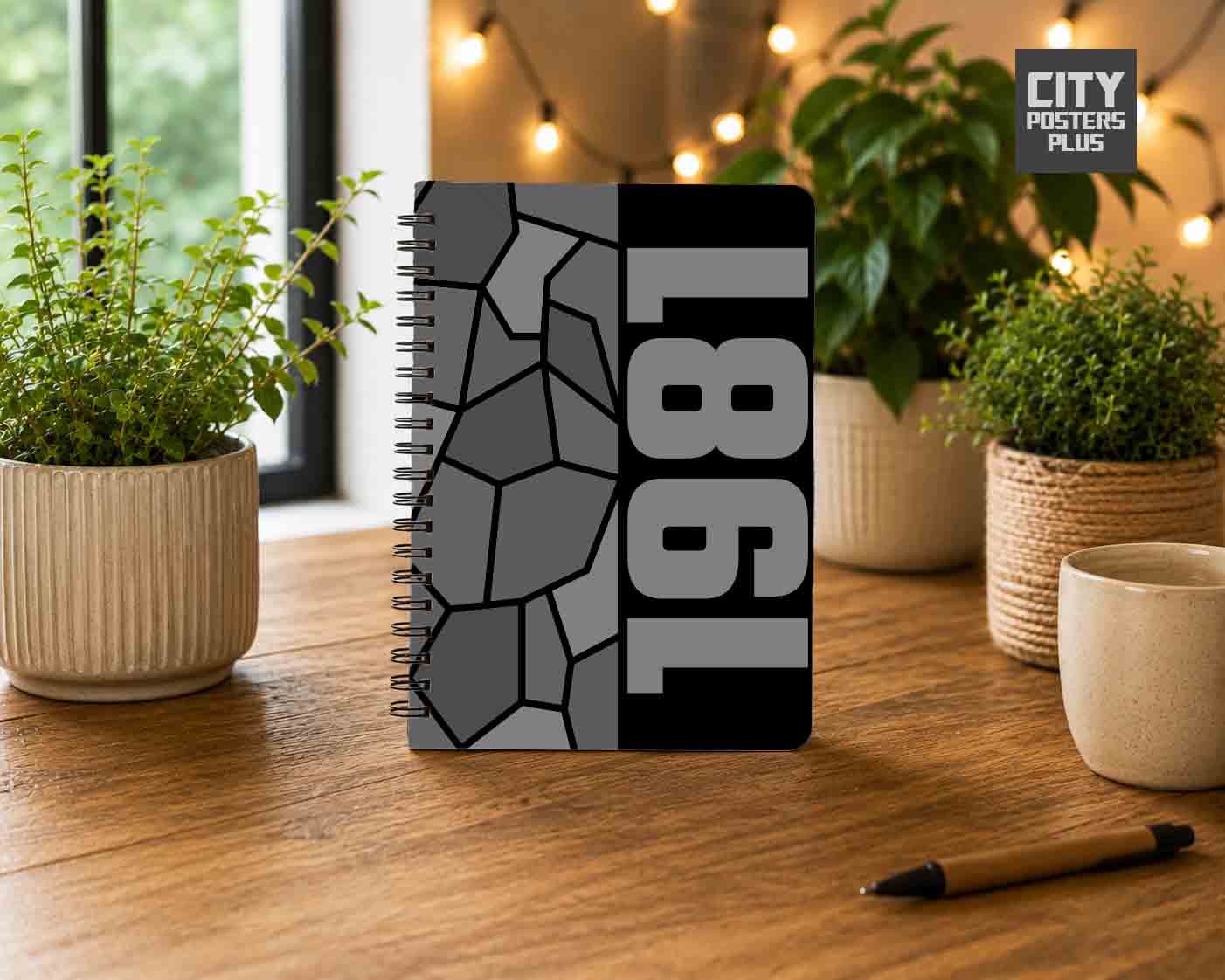 Notebook Plus One 1981 Year Notebook (Black)