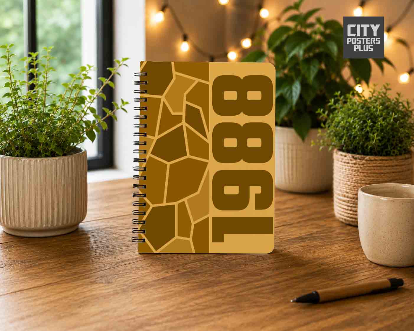 Notebook Plus One 1988 Year Notebook (Golden Yellow)