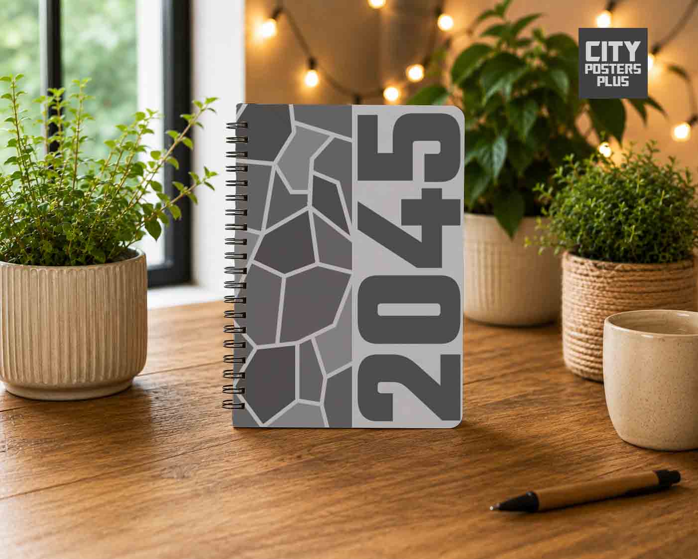 Notebook Plus One 2045 Year Notebook (Melange Grey)