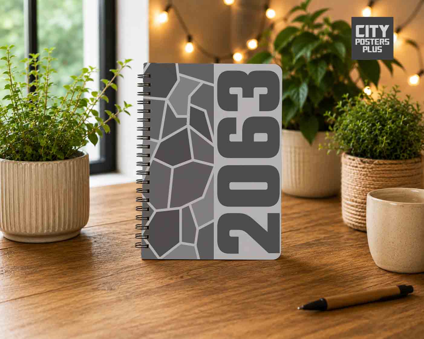 Notebook Plus One 2063 Year Notebook (Melange Grey)